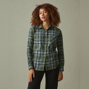 American Giant Vintage Flannel in Sage Plaid